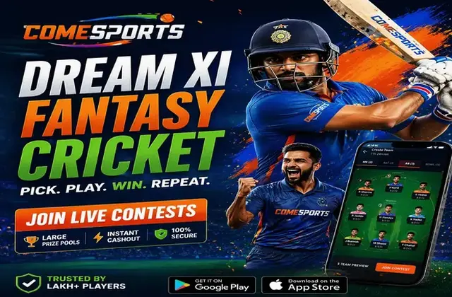 Come1 (come to win official website) fantasy cricket & matchday visual 1